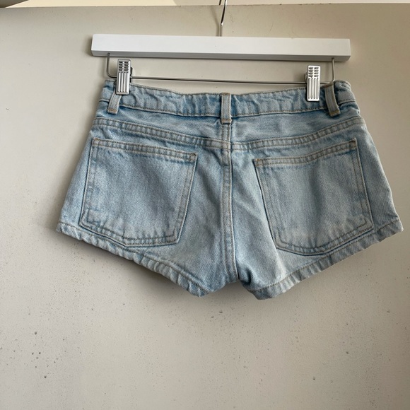American Apparel Light Denim Mini Shorts - Picture 2 of 3